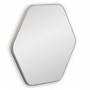Шестиугольное зеркало в серебряной тонкой раме Hexagon M Silver (Хексаген) Smal 80*74 см в интернет-магазине «Зеркала с подсветкой» фото
